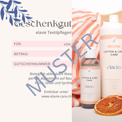 Geschenkgutschein elavie Textilpflegemittel
