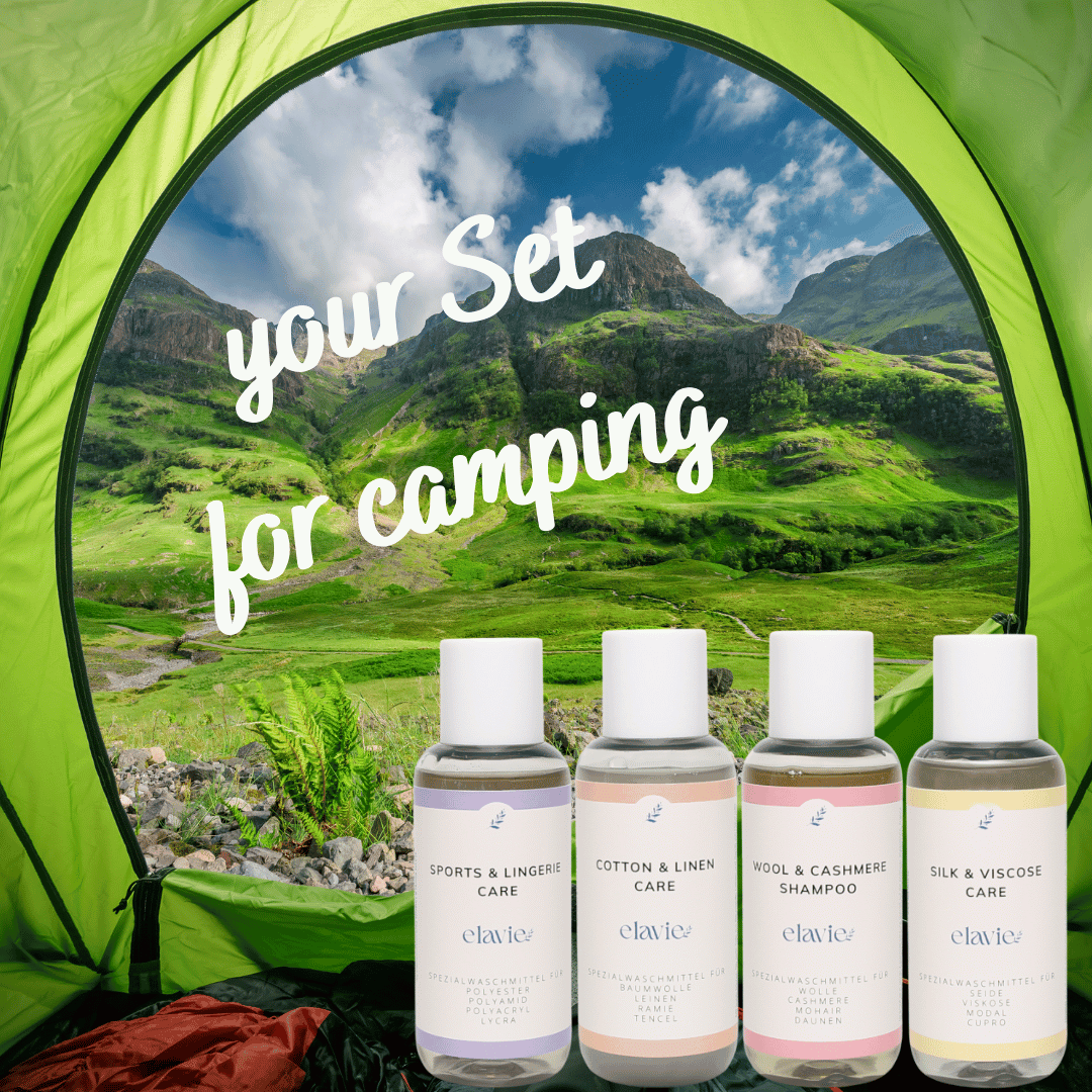 Ein Waschmittel-Set perfekt für jede Campingreise.