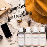 Ein Waschmittel-Set in Reisegrösse.