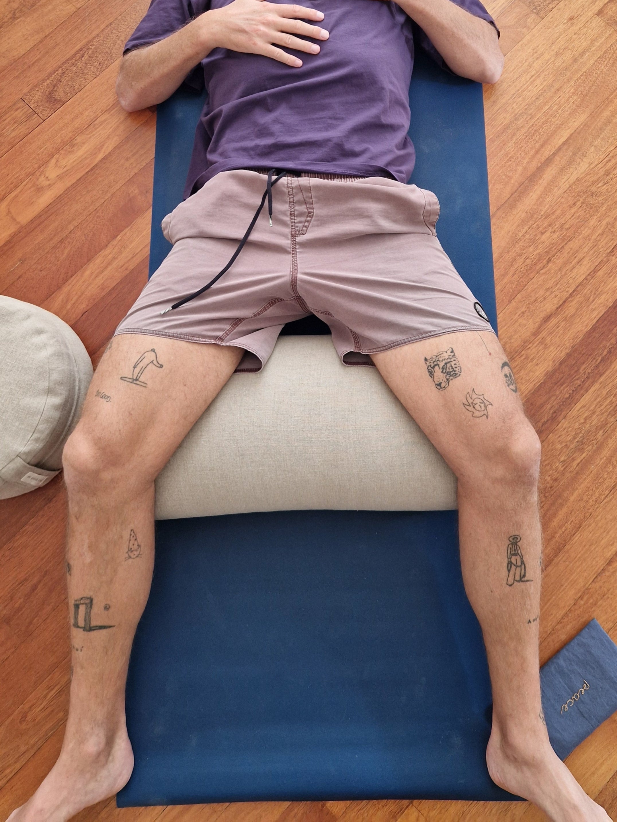 Yoga Bolster Rechteckig – Leinen Natur
