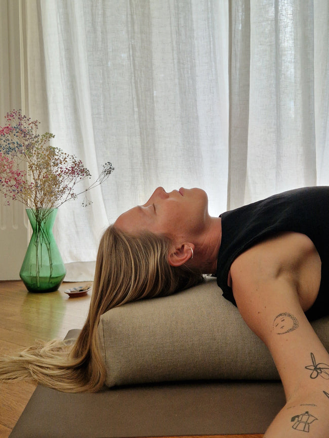 Yoga Bolster Rechteckig – Leinen Natur Main Image