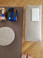 Yoga Bolster Rechteckig – Leinen Natur