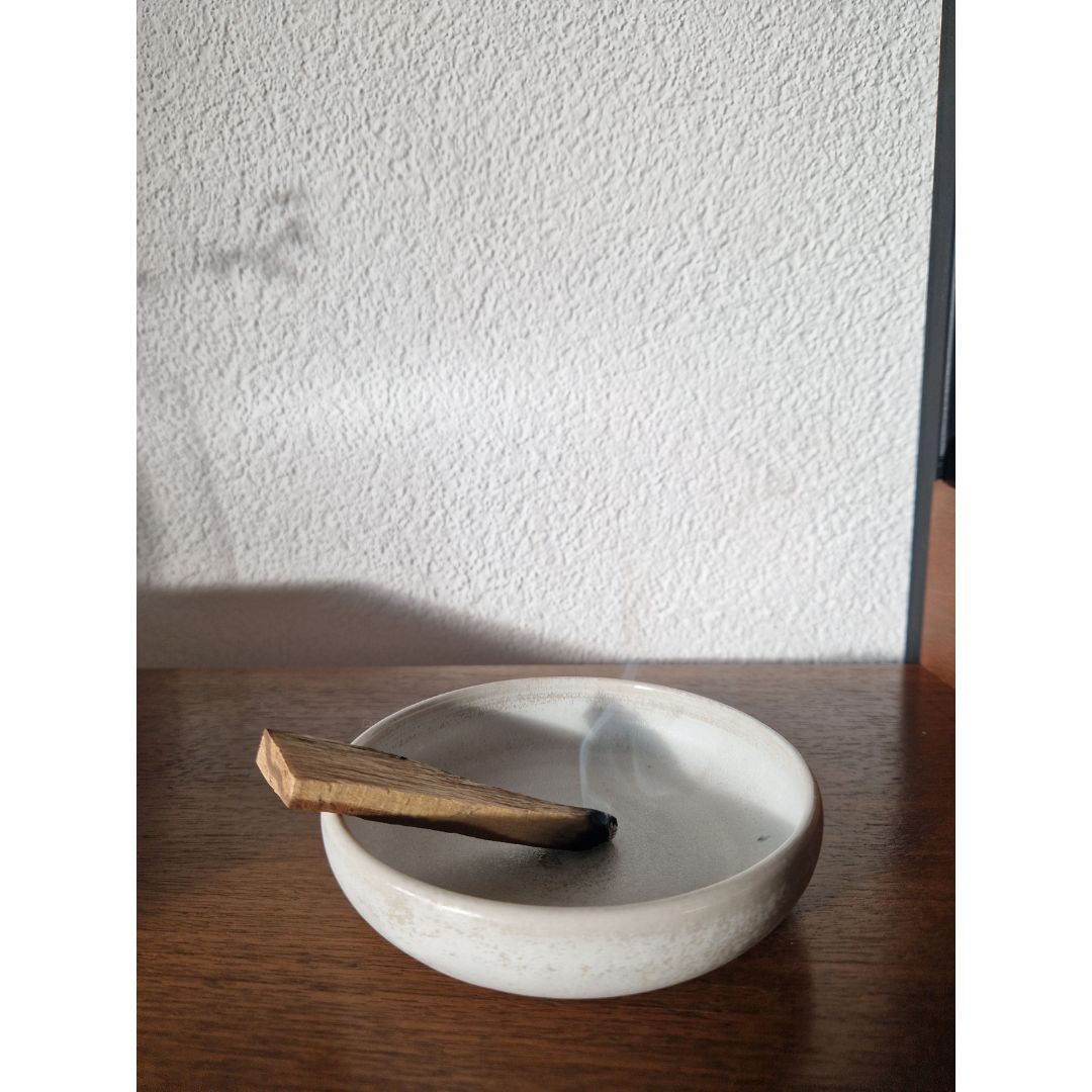 Räucherschale Keramik Weiss
