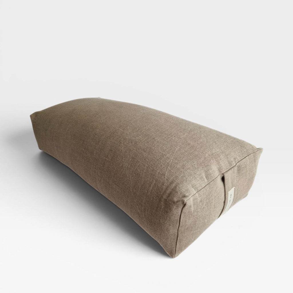 Yoga Bolster Rechteckig – Leinen Natur