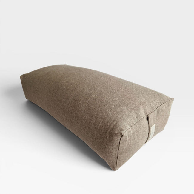 Yoga Bolster Rechteckig – Leinen Natur Hover Image