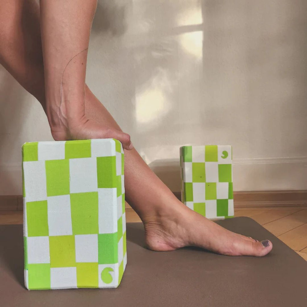 Recycled Yoga Block Yin Yang Lime