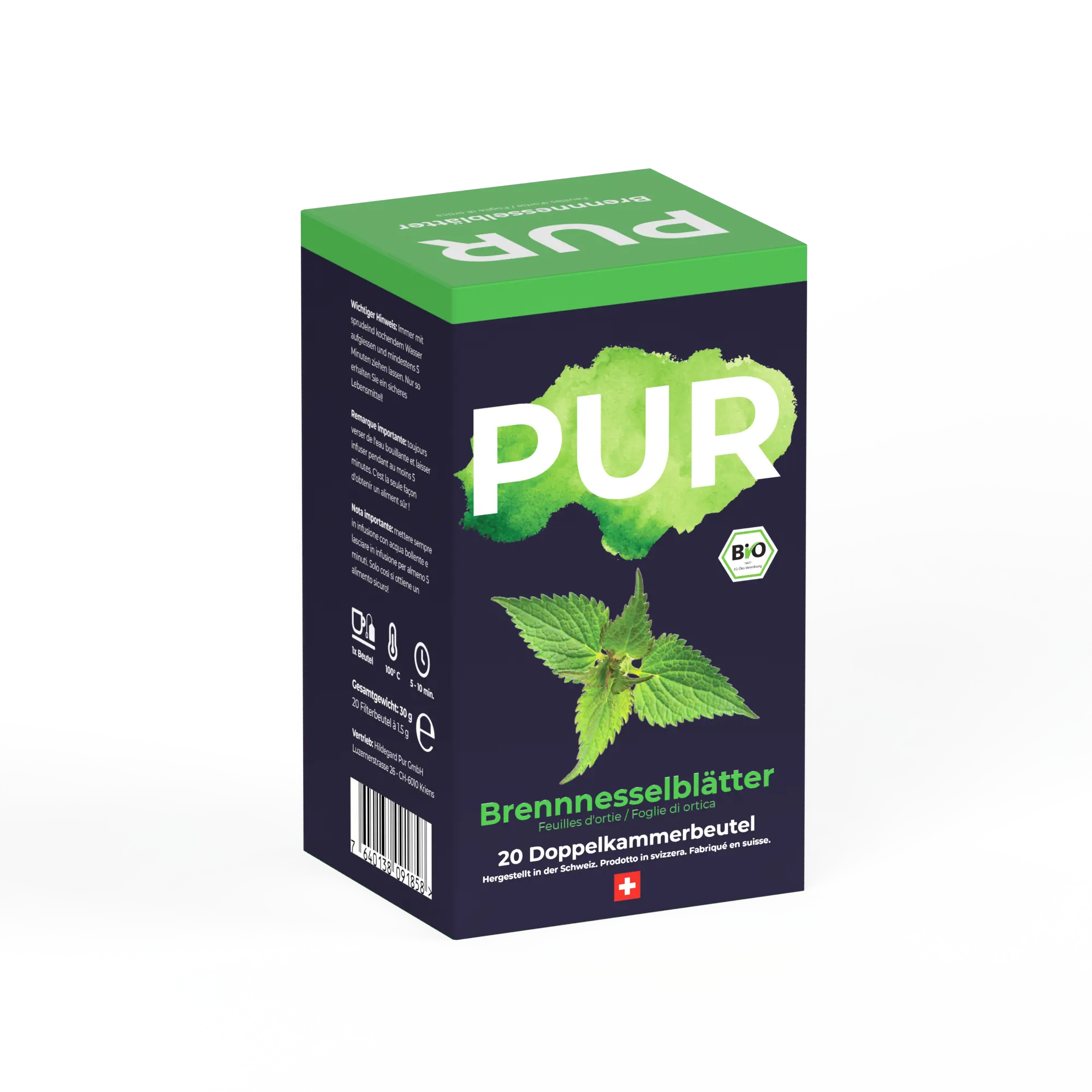 PUR Brennnesselblätter Tee BIO 20 Btl