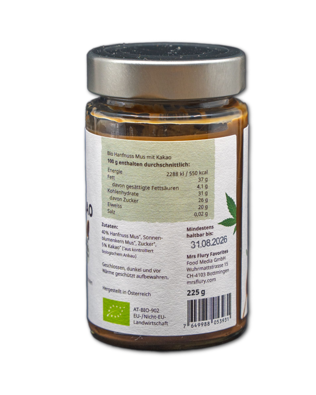 Bio Hanf Kakao Creme vegan 225g