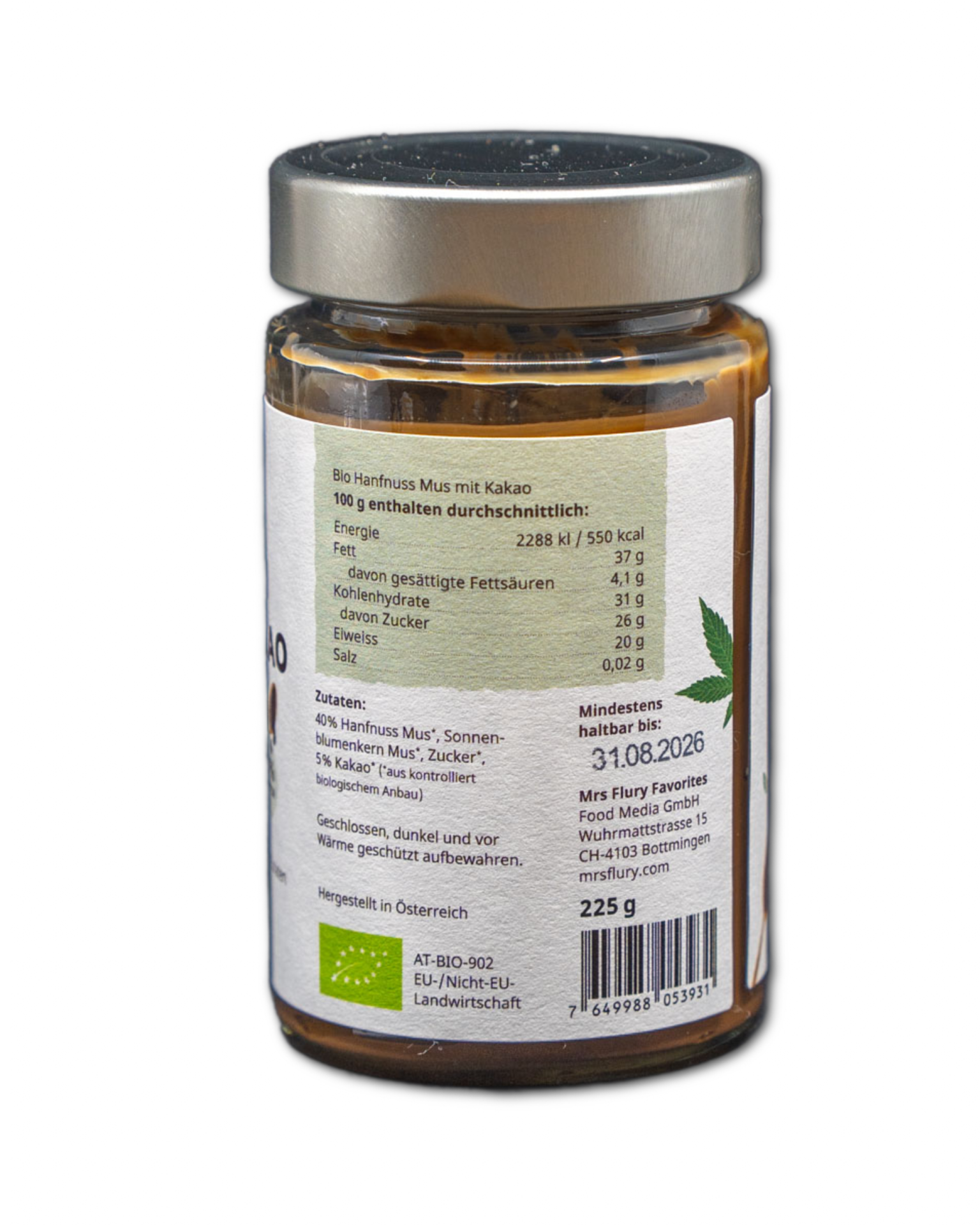 Bio Hanf Kakao Creme vegan 225g