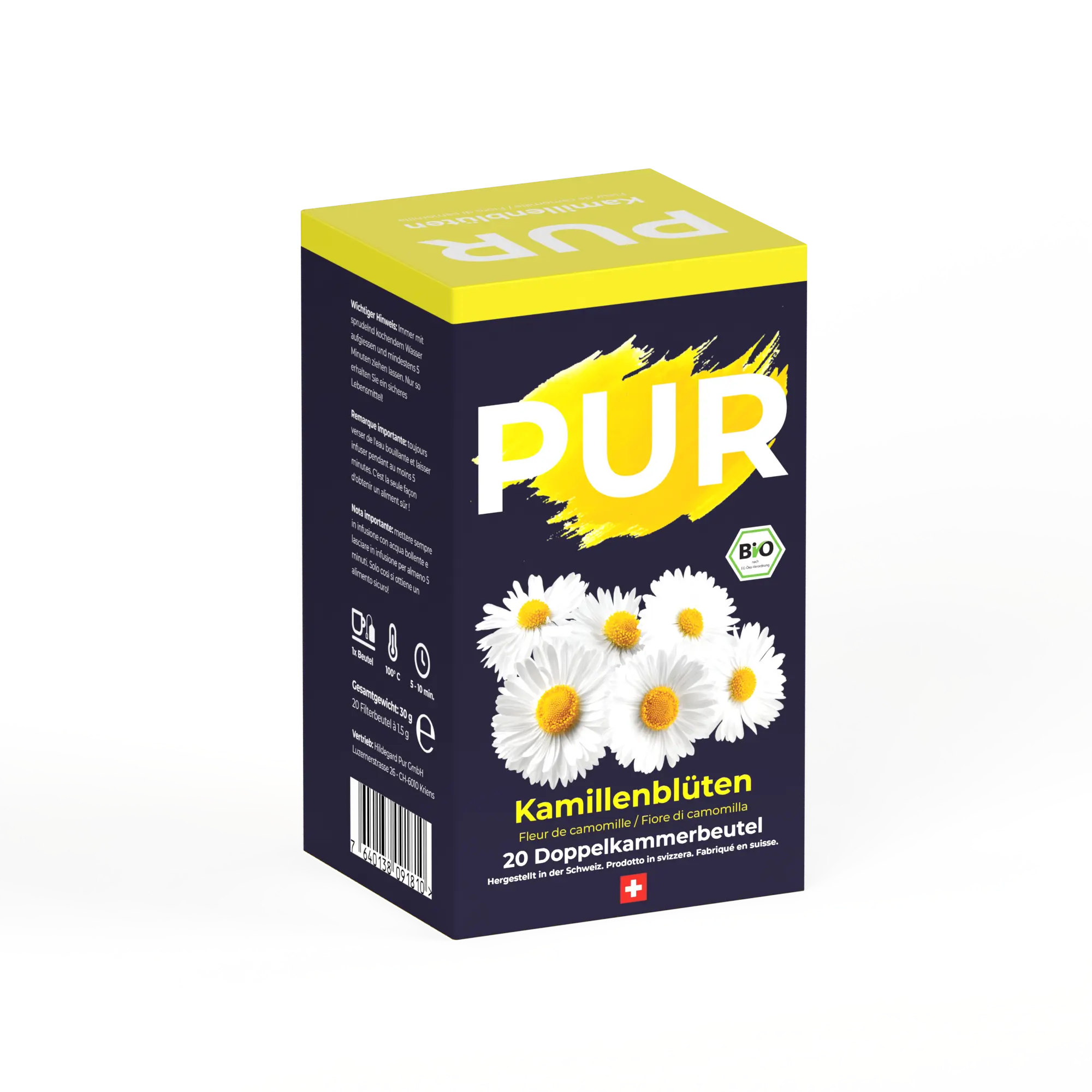 PUR Kamillenblüten Tee BIO 20 Btl