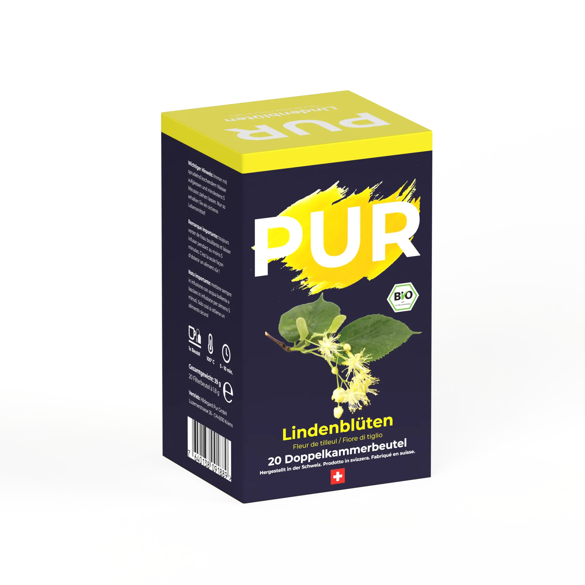 PUR Lindenblüten Tee BIO 20 Btl