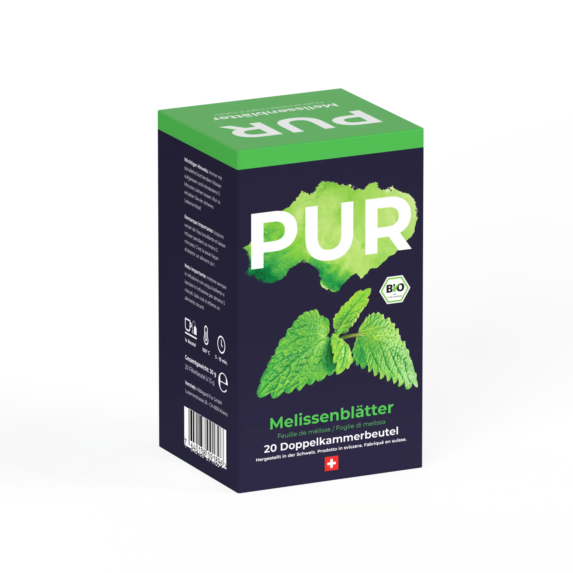 PUR Melissenblätter Tee BIO 20 Btl