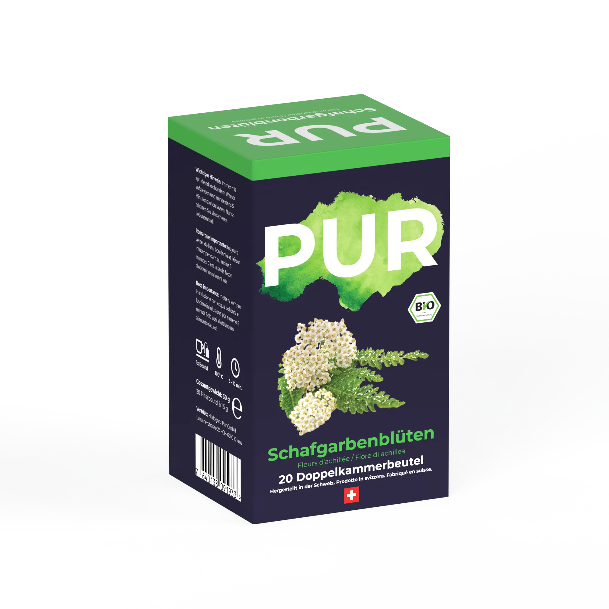 PUR Schafgarbenblüten Tee BIO 20 Btl
