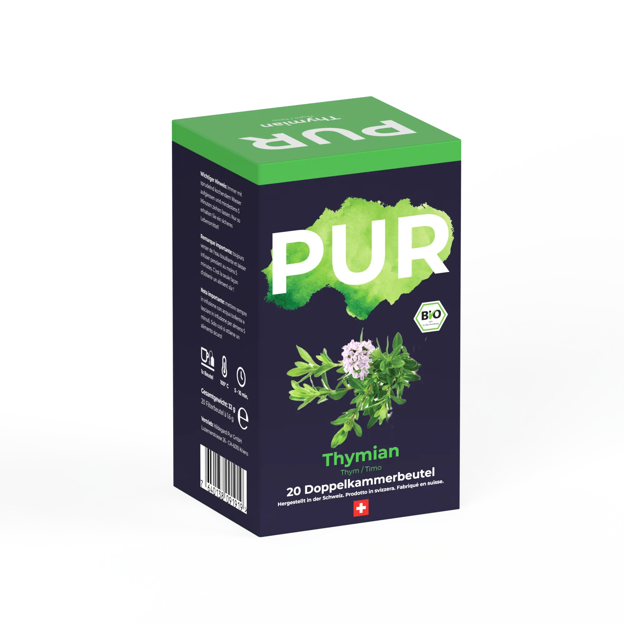 PUR Thymian Tee BIO 20 Btl
