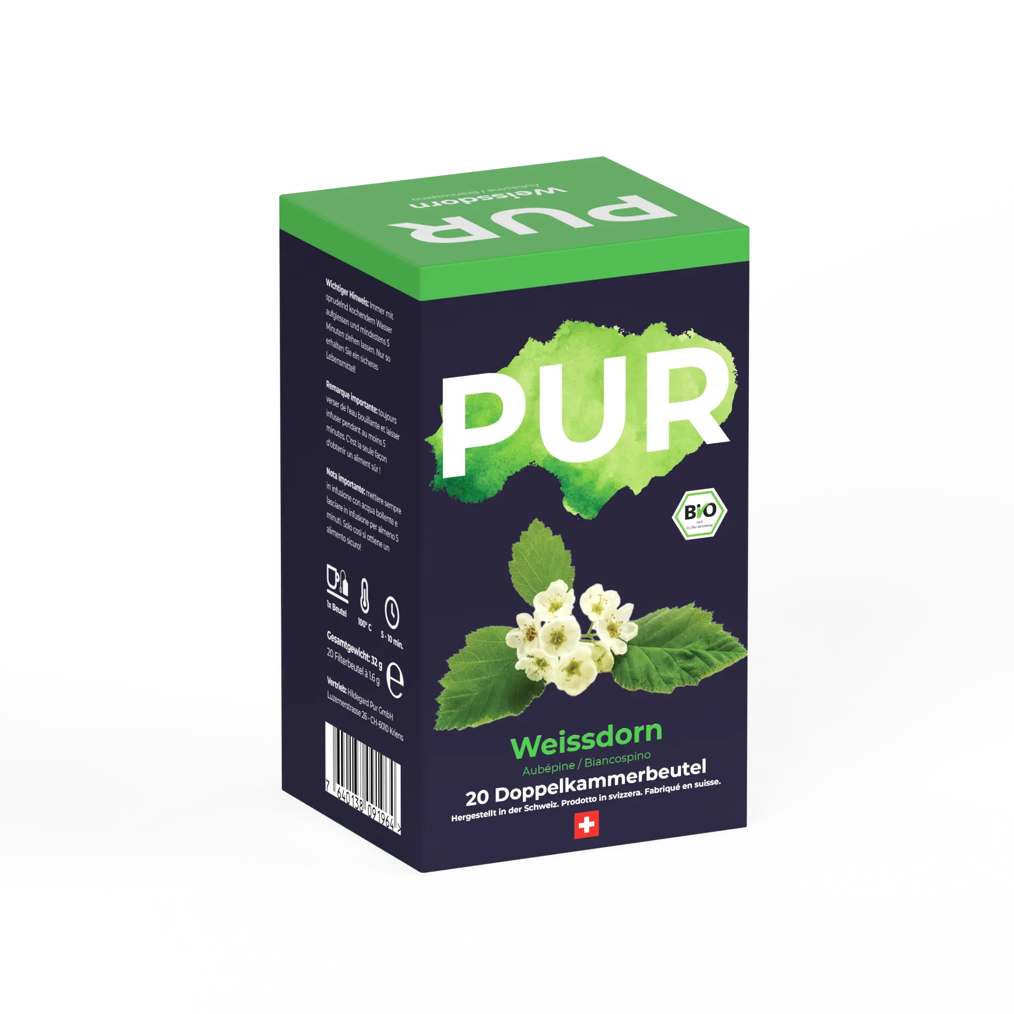 PUR Weissdorn Tee BIO 20 Btl