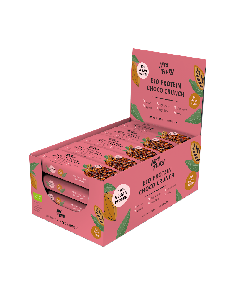 Bio Protein Choco Crunch Riegel 30 g Box mit 15 Stück