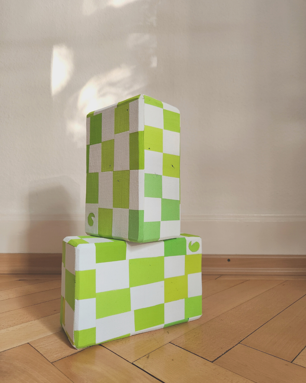 Recycled Yoga Block Yin Yang Lime