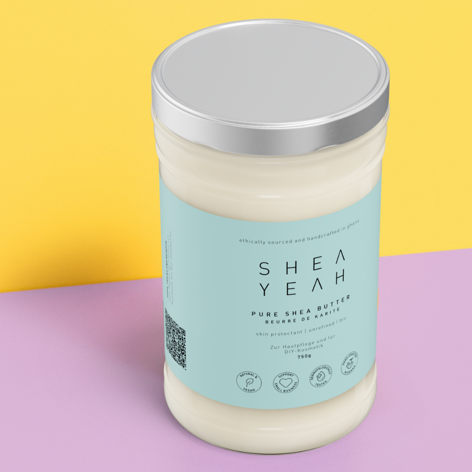 Pure Sheabutter DIY in Glas | Kunststoff 750g