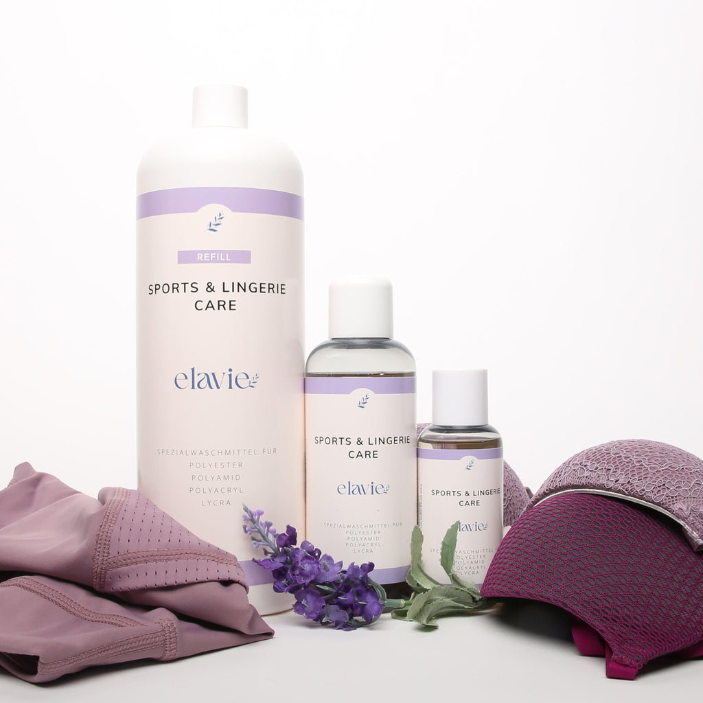 Ökologisches Waschen mit elavie Textilpflegemittel.